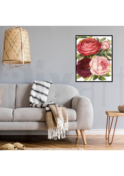 Üç Farklı Gül Pixart Sanat Elmas Mozaik Tablo Diamond Türkiye 35*45 modelleri