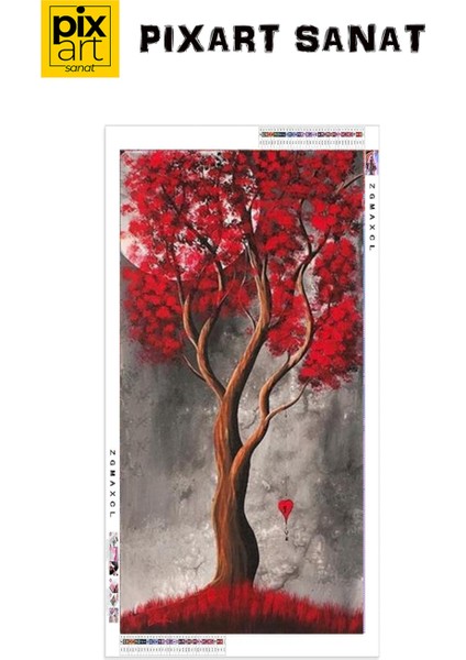Dolunaydaki Kırmızı Ağaç Pixart Sanat Elmas Mozaik Tablo Diamond Türkiye 35*71 fırsatları