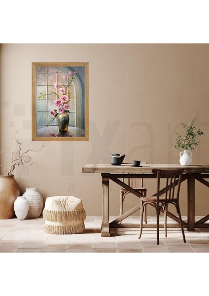 Vazodaki Gül Dalı Pixart Sanat Elmas Mozaik Tablo Diamond Türkiye 50*68 modelleri