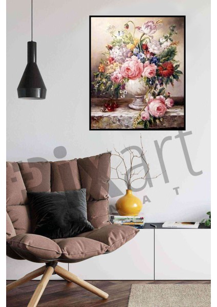 Güllerin Güzelliği Pixart Sanat Elmas Mozaik Tablo Diamond Türkiye 63*76 modelleri