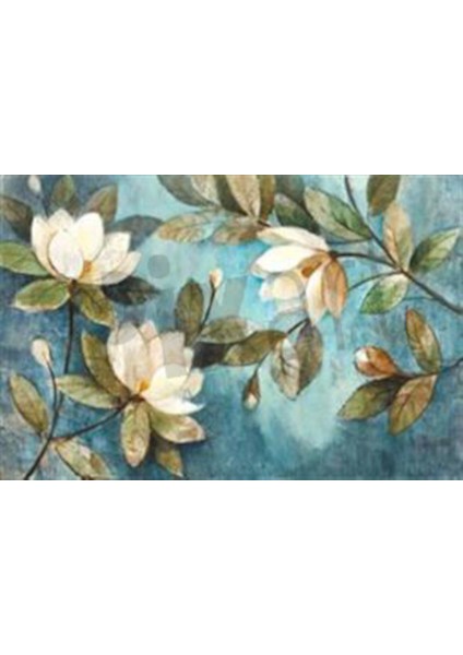 Lotus Çiçeği Çizimi Pixart Sanat Elmas Mozaik Tablo Diamond Türkiye 82*55