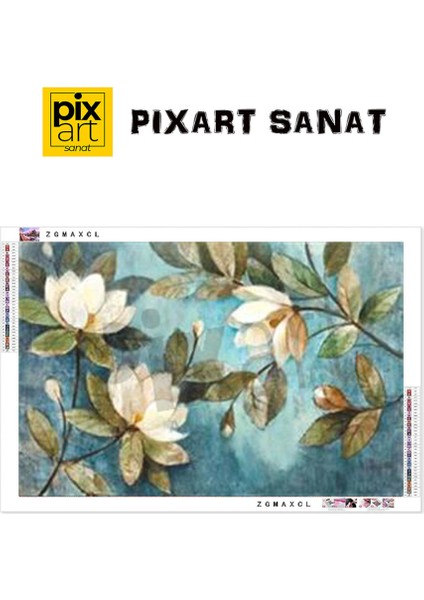 Lotus Çiçeği Çizimi Pixart Sanat Elmas Mozaik Tablo Diamond Türkiye 82*55 fırsatları