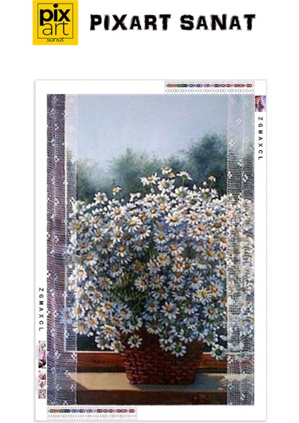 Minik Papatya Bahçesi Pixart Sanat Elmas Mozaik Tablo Diamond Türkiye 47*76 fırsatları