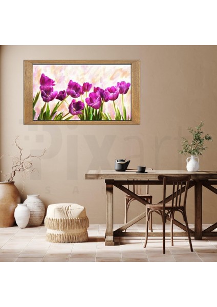 Mor Laleler Pixart Sanat Elmas Mozaik Tablo Diamond Türkiye 9948 modelleri