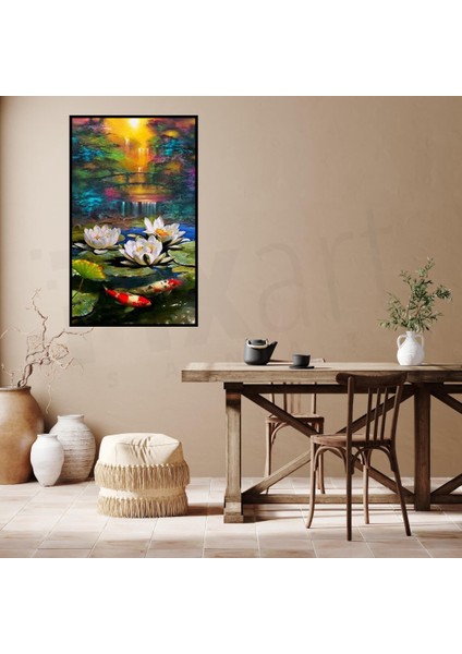 Lotus Çiçeği Pixart Sanat Elmas Mozaik Tablo Diamond Türkiye 38*63 fiyatları