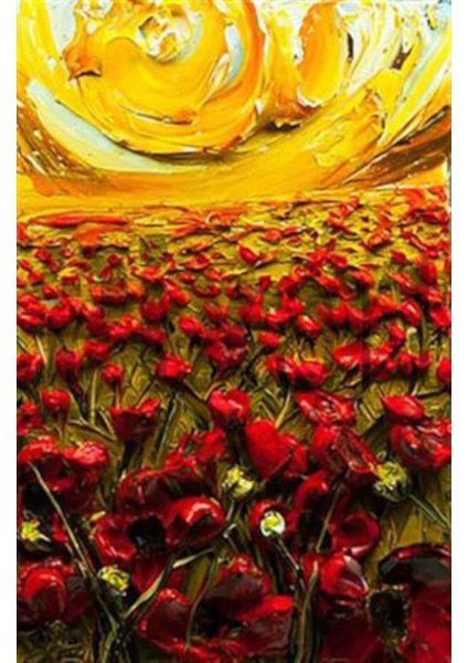 Boyadan Gelincik Tarlası Pixart Sanat Elmas Mozaik Tablo Diamond Türkiye 50*76