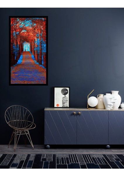 Mavi Işıklı Orman Pixart Sanat Elmas Mozaik Tablo Diamond Türkiye 32*57 fiyatları