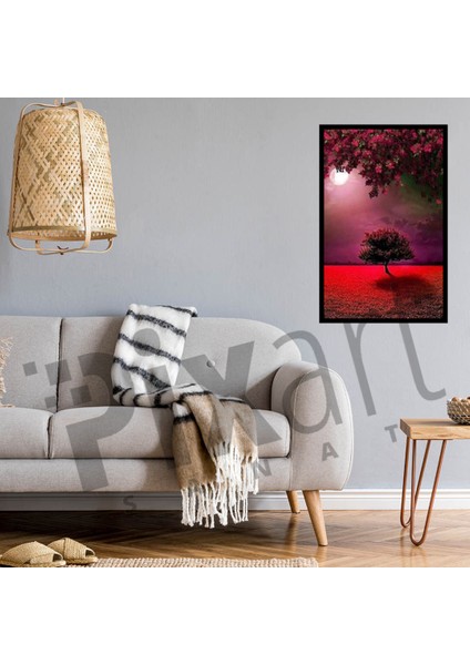 Kırmızı Doğa Pixart Sanat Elmas Mozaik Tablo Diamond Türkiye 38*58 fiyatları