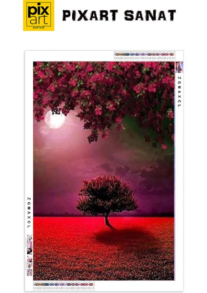 Kırmızı Doğa Pixart Sanat Elmas Mozaik Tablo Diamond Türkiye 38*58 fırsatları