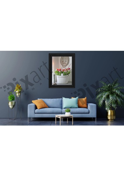 Büyük Lale Sepeti Pixart Sanat Elmas Mozaik Tablo Diamond Türkiye 35*53 fiyatları