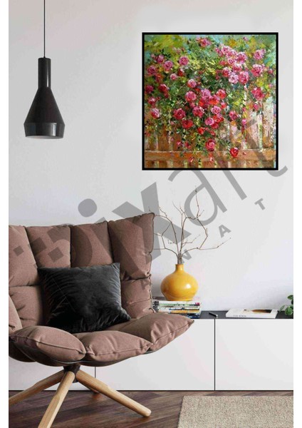 Bahçedeki Gül Köşesi Pixart Sanat Elmas Mozaik Tablo Diamond Türkiye 60*60 modelleri