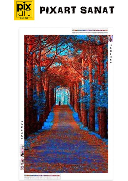 Mavi Işıklı Orman Pixart Sanat Elmas Mozaik Tablo Diamond Türkiye 32*57 fırsatları