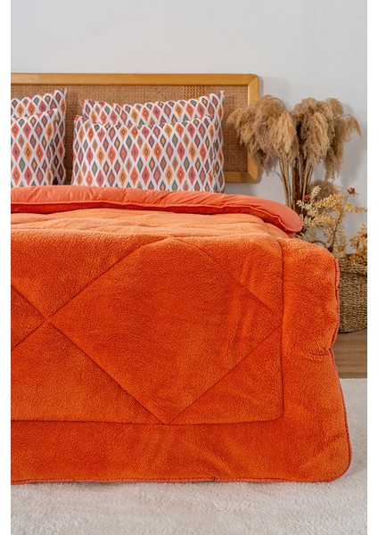 Kiremit Loura Çift Kişilik Çift Taraflı Lüx Wellsoft Yorgan 195x215 cm