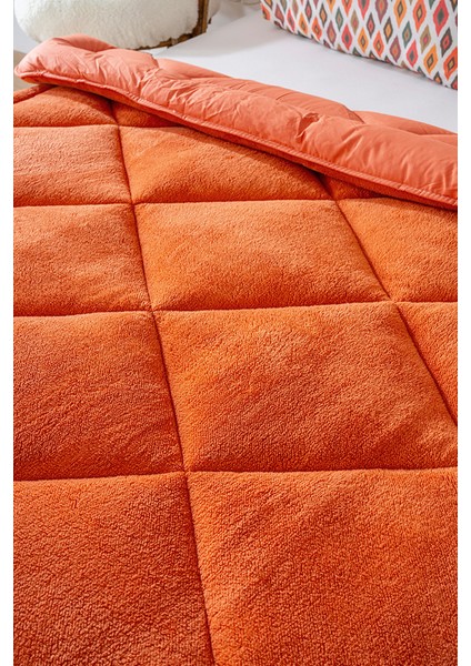 Kiremit Loura Çift Kişilik Çift Taraflı Lüx Wellsoft Yorgan 195x215 cm modelleri