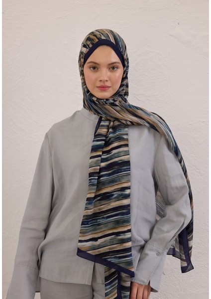 Deıa Desen Rami Şal Lacivert