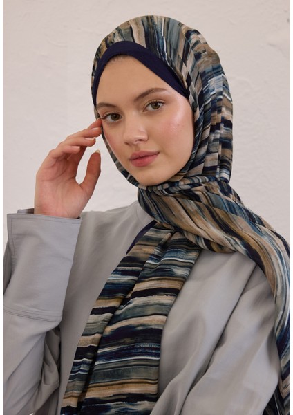 Deıa Desen Rami Şal Lacivert modelleri