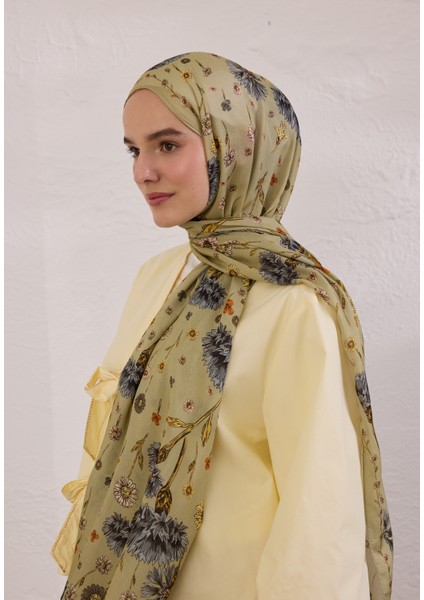 Bloomıng Dahlıa Desen Rami Şal Çağla modelleri