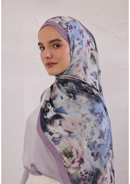 Vıntage Rose Desen Rami Şal Lavanta fırsatları