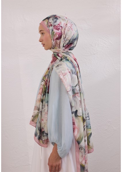 Nerıssa Desen Rami Şal Soft Pembe modelleri