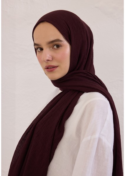 Modal Krinkıl Şal Bordo
