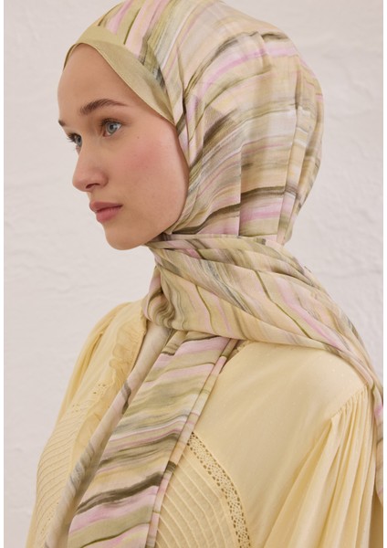 Deıa Desen Rami Şal Pastel Sarı fırsatları