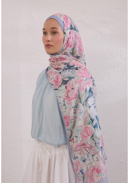 Pure Flora Desen Rami Şal Pembe modelleri