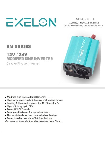 3000W 12V Modifiye Inverter