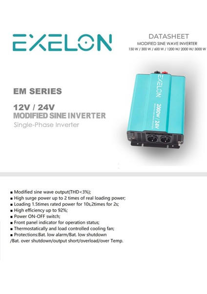 2000W 24V Modifiye Inverter