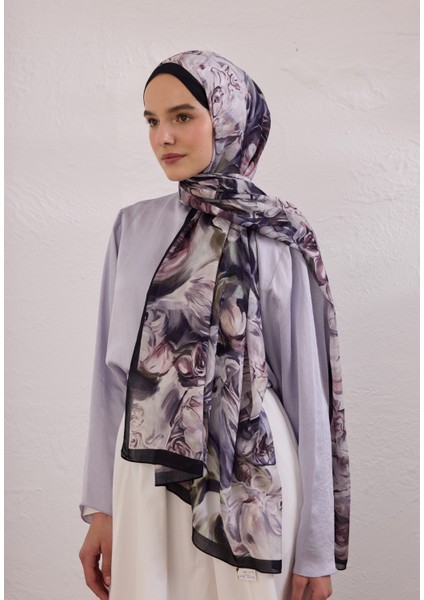 Nerıssa Desen Rami Şal Derin Mor modelleri