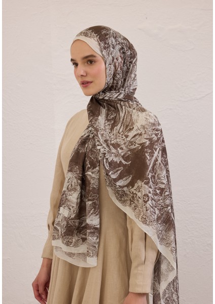 Secret Elegance Desen Rami Şal Kahve