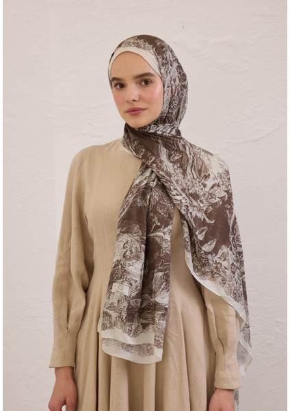 Secret Elegance Desen Rami Şal Kahve fırsatları