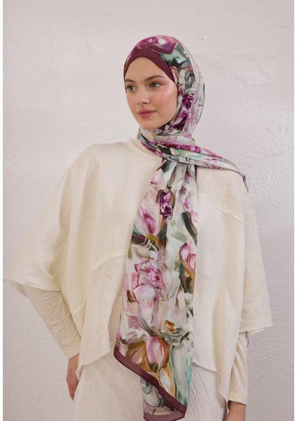 Nerıssa Desen Rami Şal Mürdüm