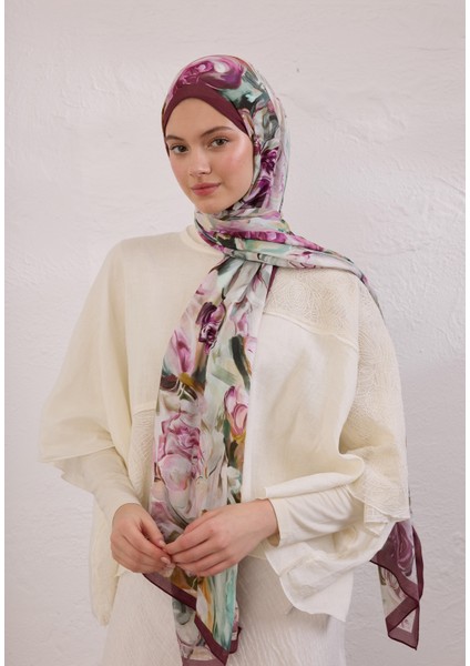 Nerıssa Desen Rami Şal Mürdüm fiyatları