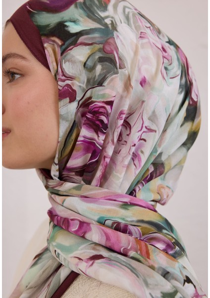 Nerıssa Desen Rami Şal Mürdüm fırsatları