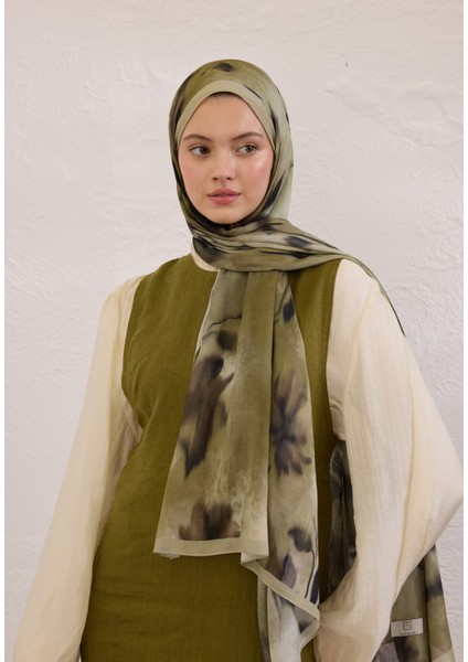 Dark Flora Desen Rami Şal Çağla fiyatları