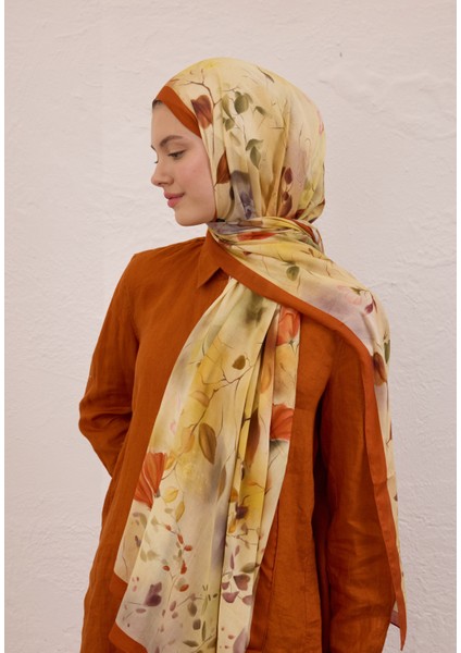 Sweet Wıllıam Desen Rami Şal Kiremit modelleri