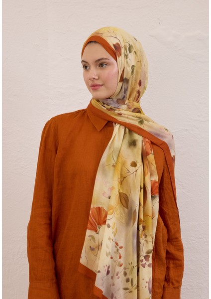 Sweet Wıllıam Desen Rami Şal Kiremit fırsatları