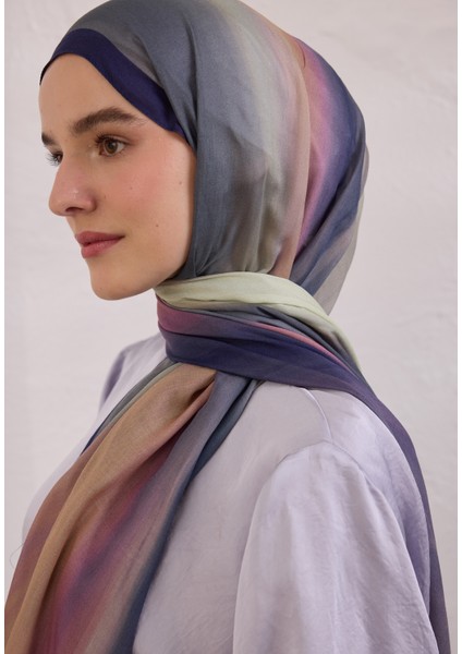 Color Brush Desen Rami Şal Mor fırsatları