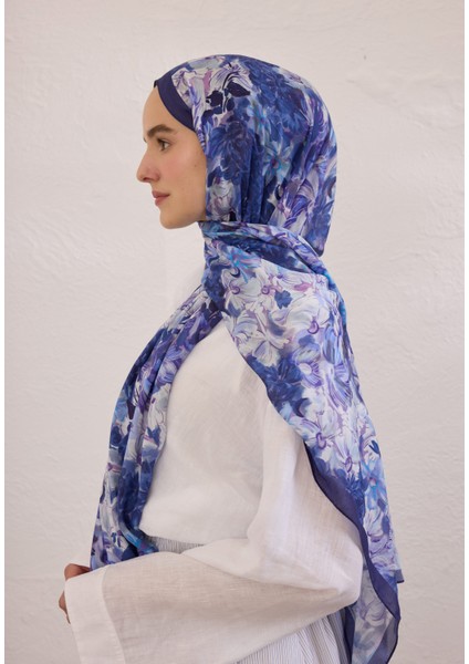 Summer Bloom Desen Rami Şal Lavanta modelleri