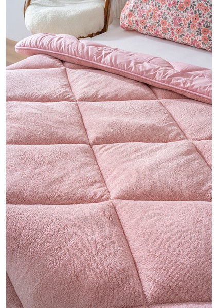 Pudra Loura Tek Kişilik Çift Taraflı Lüx Wellsoft Yorgan 155x215 cm fırsatları