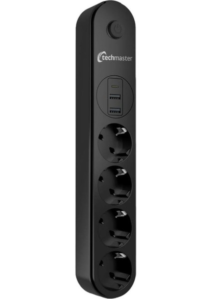 2 Usb+Type-C Akım Çocuk Korumalı 4'lü Priz 5mt