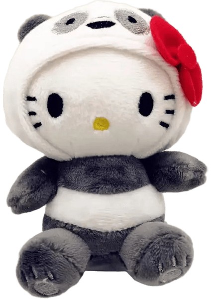 10CM Sanrio Hello Kitty Peluş Oyuncak Bebek Yay Cos Panda Brown Bear Beyaz Ayı Sevimli Yumuşak Dolgulu Bebek Kolye Anahtar Zincirleri Hediyeler Çocuk Renk: Panda (Yurt Dışından)