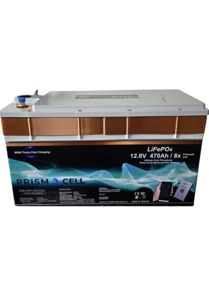 Prısmacell Lifepo4 12.8V 470AH Bluetooth Smart Bms Akü