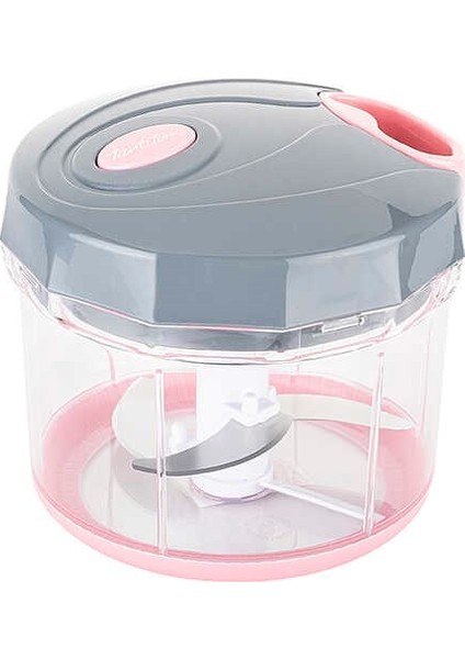 Açık Pembe Gri Büyük Pratik Doğrayıcı ve Çırpıcı 1000ML