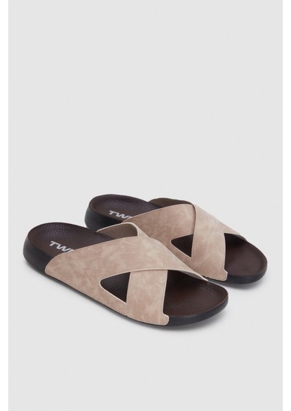 Bej Çapraz Bant Terlik 4ECT9ORT5010M