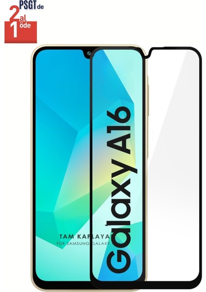 2ADET Samsung Galaxy A16 Tam Kaplayan Temperli Cam Ekran Koruyucu