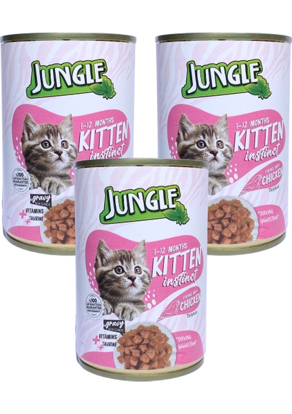 Yavru Kedi Konservesi Tavuklu 400 Gr. ( 3ADET )