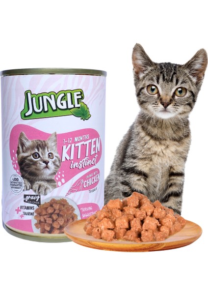 Yavru Kedi Konservesi Tavuklu 400 Gr. ( 3ADET )