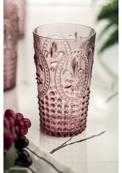 Akrilik Mürdüm Uzun Bardak