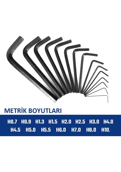 WP222018 30 Parça Uzun Boy Cr-V Metrik/inç Profesyonel Allen Anahtar Takımı